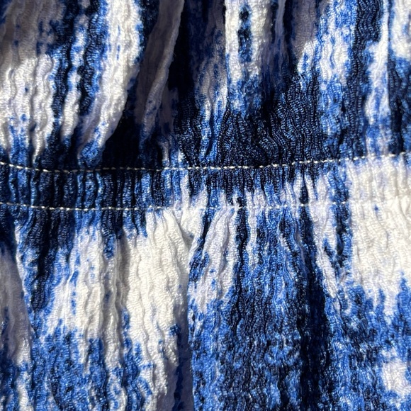 NWOT Zara Girls Kids Blue Tie-Dye cropped Puff Sleeve Top 10/12 13/14 - Picture 8 of 15